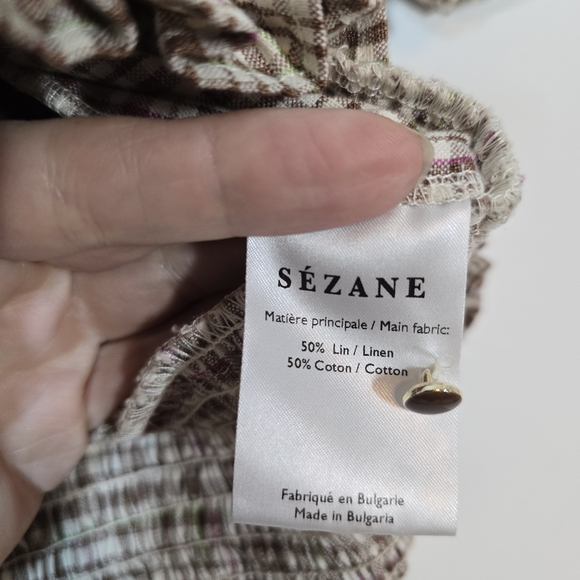 Sezane Feliz Plaid Top 36/4 - Picture 7 of 9